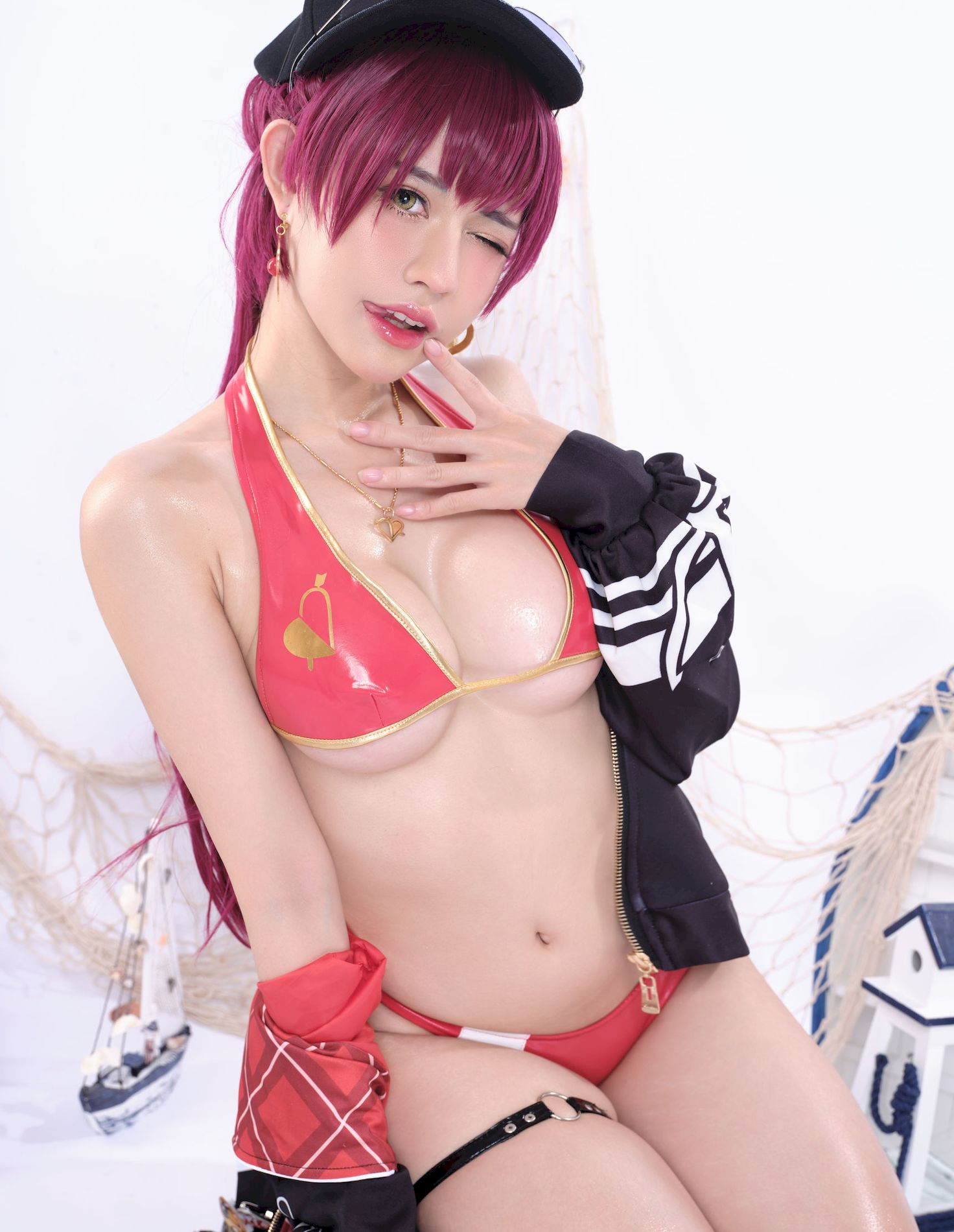 PingPing Hoshou ԽcosӰ (Hololive)  Swimwear Marine P.5